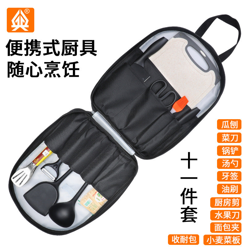 Outdoor Cooking Knife Set with Portable Storage Bag