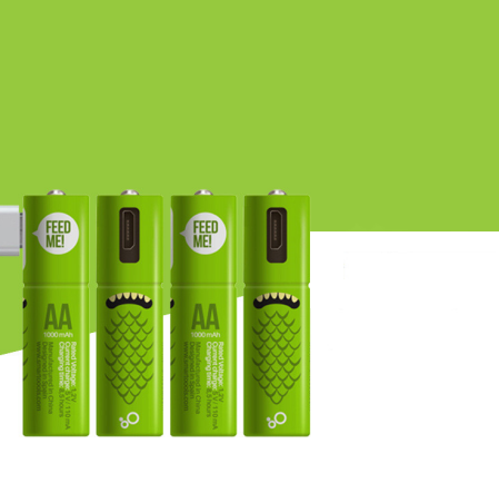 AA NiMH USB Rechargeable Batteries - Pack of 4
