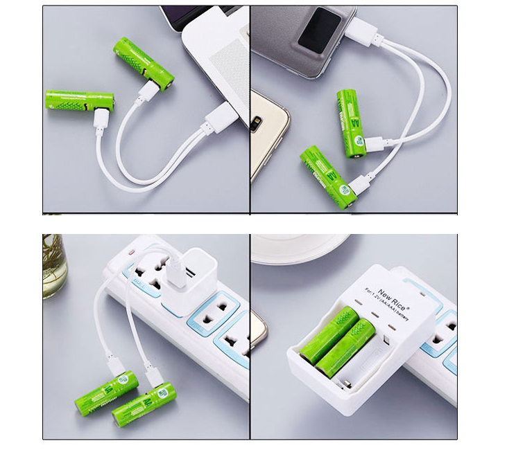 AA NiMH USB Rechargeable Batteries - Pack of 4