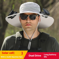 Solar-Powered Cooling Hat with Long-Lasting Lithium Battery and Built-In Fans