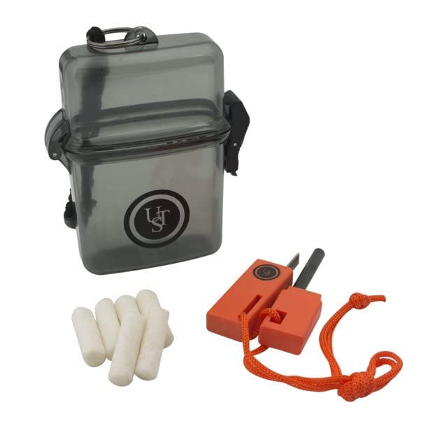 ust Ultimate Survival Technologies Watertight Fire Starter Kit Includes Tinder Fire Starter Instruction Sheet